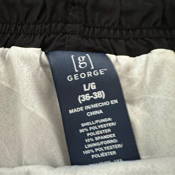 NWT George Mens Large 36-38 Striped Lined E-Boardshorts 8” Inseam Shorts L Blue - Picture 5 of 6